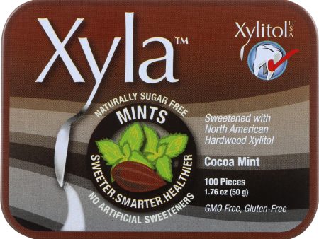 Xyla Mints - Cocoa Mint - 100 Count - Case Of 6 For Sale