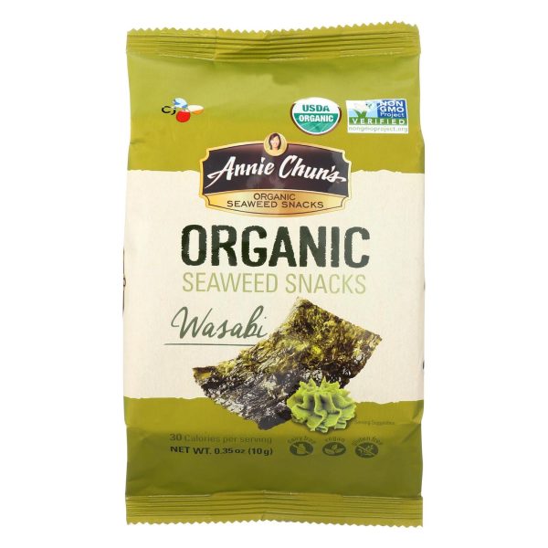 Annie Chun s Organic Seaweed Snacks Wasabi - Case Of 12 - 0.35 Oz. Online