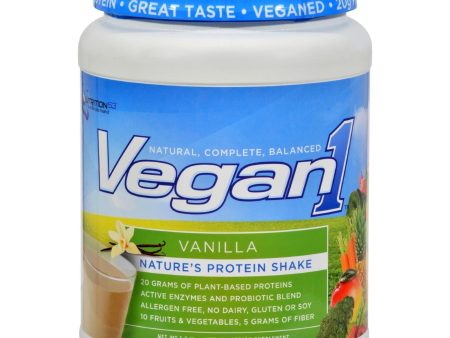 Nutrition53 Vegan1 Shake - Vanilla - Gluten Free - 1.5 Lbs Supply