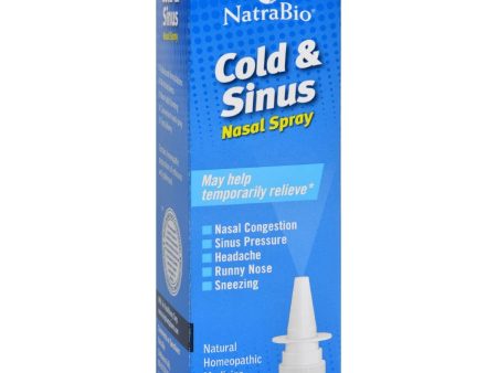 Natrabio Cold And Sinus Nasal Spray - 0.8 Fl Oz For Discount