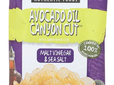 Boulder Canyon Natural Foods Kettle Chips - Malt Vinegar And Sea Salt - Case Of 12 - 5.25 Oz. Discount