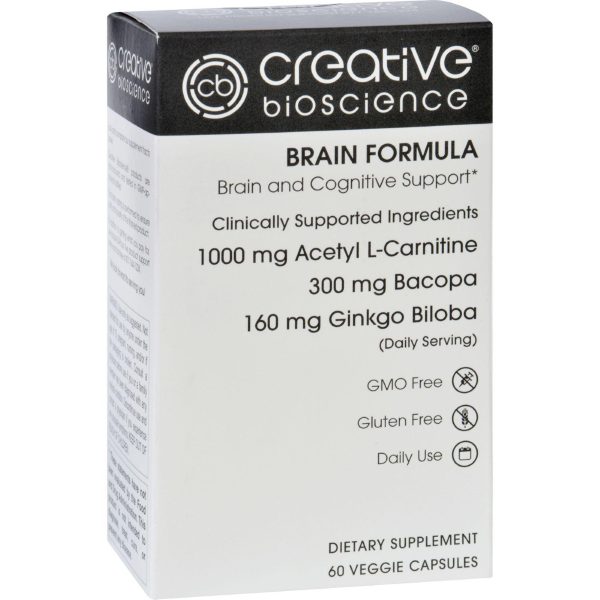 Creative Bioscience Brain Formula - 60 Vegetarian Capsules For Cheap