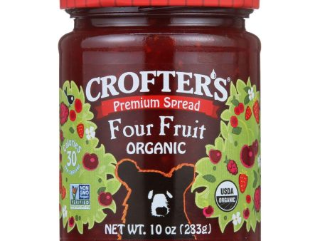 Crofters Fruit Spread - Organic - Premium - Four Fruit - 10 Oz - Case Of 6 Online Sale