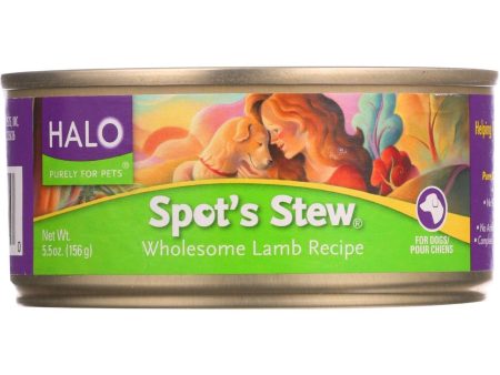 Halo Purely For Pets Dog Food - Spots Stew - Wholesome Lamb - 5.5 Oz - Case Of 12 For Cheap