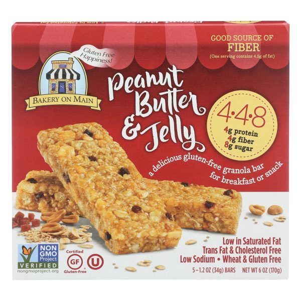 Bakery On Main Granola Bars - Peanut Butter And Jelly - Case Of 6 - 1.2 Oz. Online now