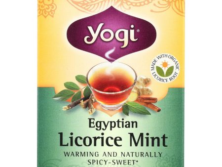 Yogi Egyptian Licorice - Mint - Case Of 6 - 16 Bags Online Sale