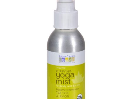 Aura Cacia Organic Yoga Mist - Purifying Tea Tree And Lemon - 4 Oz Online Sale