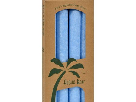 Aloha Bay Palm Tapers Light Blue Candles - Unscented - 4 Pack Online