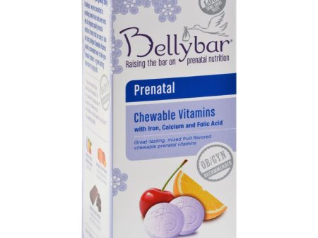 Bellybar Prenatal Chewable Vitamin Mixed Fruit - 60 Chewable Tablets Hot on Sale