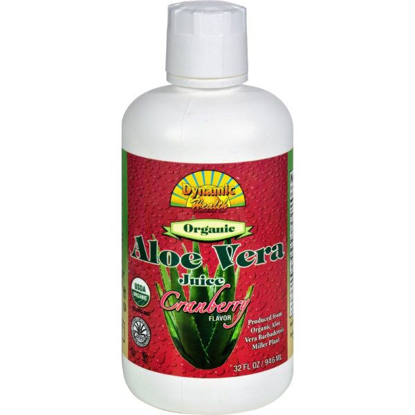 Dynamic Health Organic Aloe Vera Juice Cranberry - 32 Fl Oz Sale