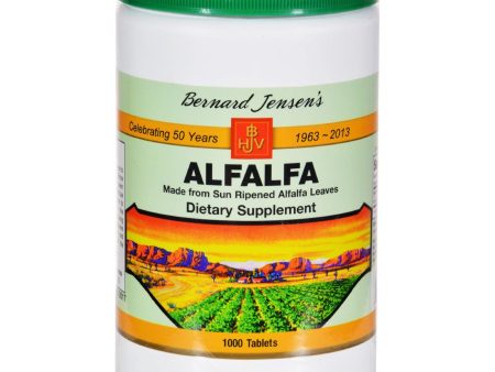 Bernard Jensen Alfalfa Leaf Tablets - 550 Mg - 1000 Tablets on Sale