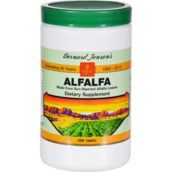 Bernard Jensen Alfalfa Leaf Tablets - 550 Mg - 1000 Tablets on Sale