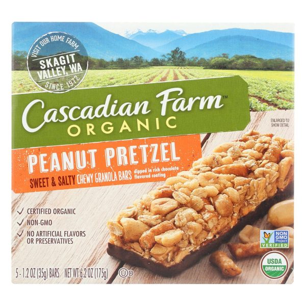 Cascadian Farm Sweet And Salty Bar - Organic - Peanut Pretzel - 6.2 Oz - Case Of 12 Supply