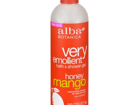 Alba Botanica Very Emollient Bath And Shower Gel Honey Mango - 12 Fl Oz For Sale