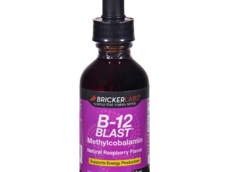 Bricker Labs B-12 Blast - Methylcobalamin - Natural Raspberry - 2 Oz For Sale