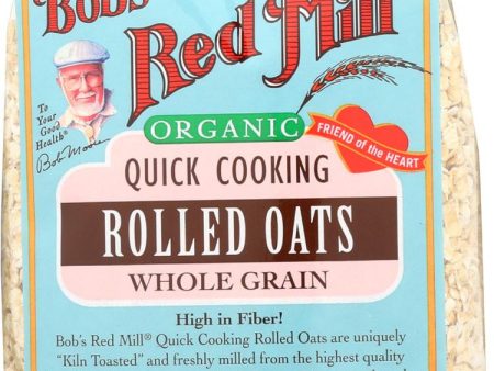 Bob s Red Mill Organic Quick Cooking Rolled Oats - 16 Oz - Case Of 4 Discount