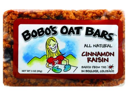 Bobo s Oat Bars - All Natural - Cinnamon Raisin - 3 Oz Bars - Case Of 12 Cheap