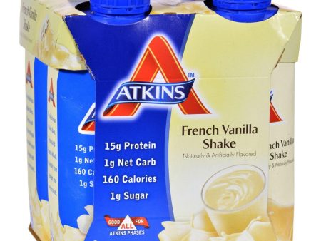 Atkins Advantage Rtd Shake French Vanilla - 11 Fl Oz Each - Pack Of 4 on Sale