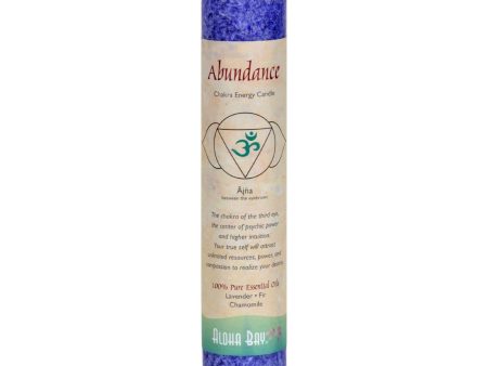 Aloha Bay Chakra Pillar Candle Abundance Indigo - 1 Candle Online now