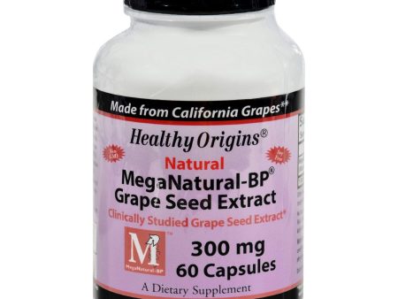 Healthy Origins Mega Natural-bp Grape Seed Extract - 300 Mg - 60 Capsules on Sale