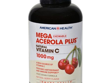 American Health Mega Acerola Plus Chewable Natural Berry - 60 Chewable Wafers Supply