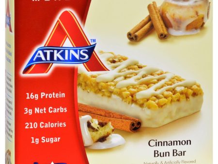 Atkins Advantage Bar Cinnamon Bun - 5 Bars Online Hot Sale