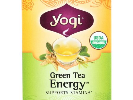 Yogi Green Tea - Energy - Case Of 6 - 16 Bags For Discount