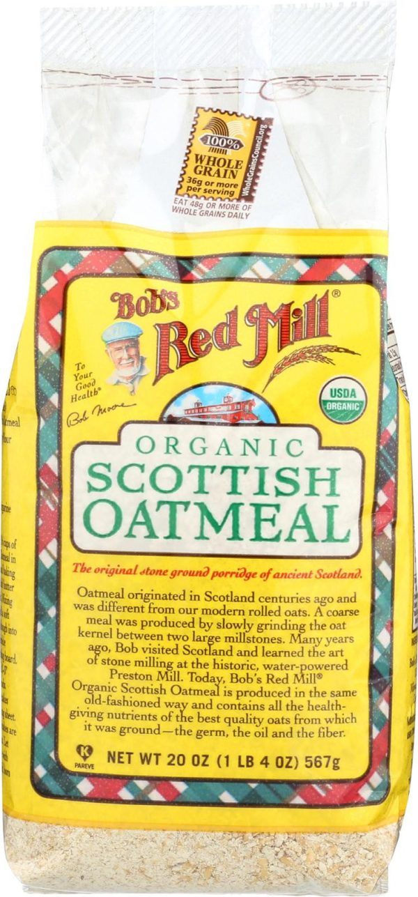 Bob s Red Mill Organic Scottish Oatmeal - 20 Oz - Case Of 4 Hot on Sale