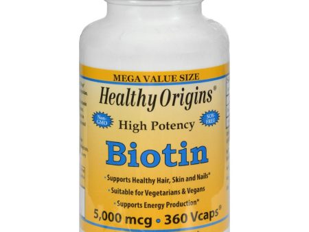 Healthy Origins Biotin - 5000 Mcg - 360 Vcaps Fashion