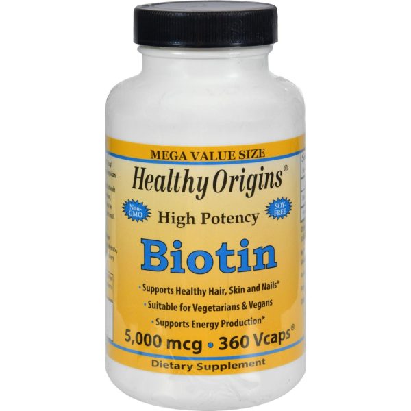 Healthy Origins Biotin - 5000 Mcg - 360 Vcaps Fashion