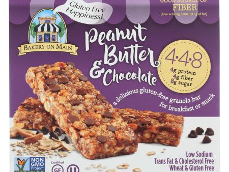 Bakery On Main Peanut Butter And Chocolate Granola Bars - Case Of 6 - 1.2 Oz. For Discount