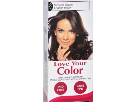 Love Your Color Hair Color - Cosamo - Non Permanent - Medium Brown - 1 Ct Hot on Sale