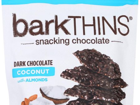 Bark Thins Snacking Chocolate - Dark Chocolate Toasted Coconut With Almonds - Case Of 12 - 4.7 Oz. Sale