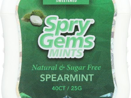 Spry Xylitol - Spearmint - Case Of 6 - 40 Count For Cheap