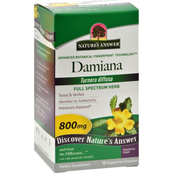 Nature s Answer Damiana Leaf - 90 Vegetarian Capsules Online Sale