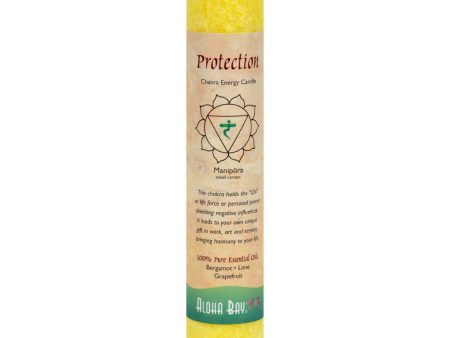 Aloha Bay Chakra Pillar Candle Protection Yellow - 1 Candle Fashion