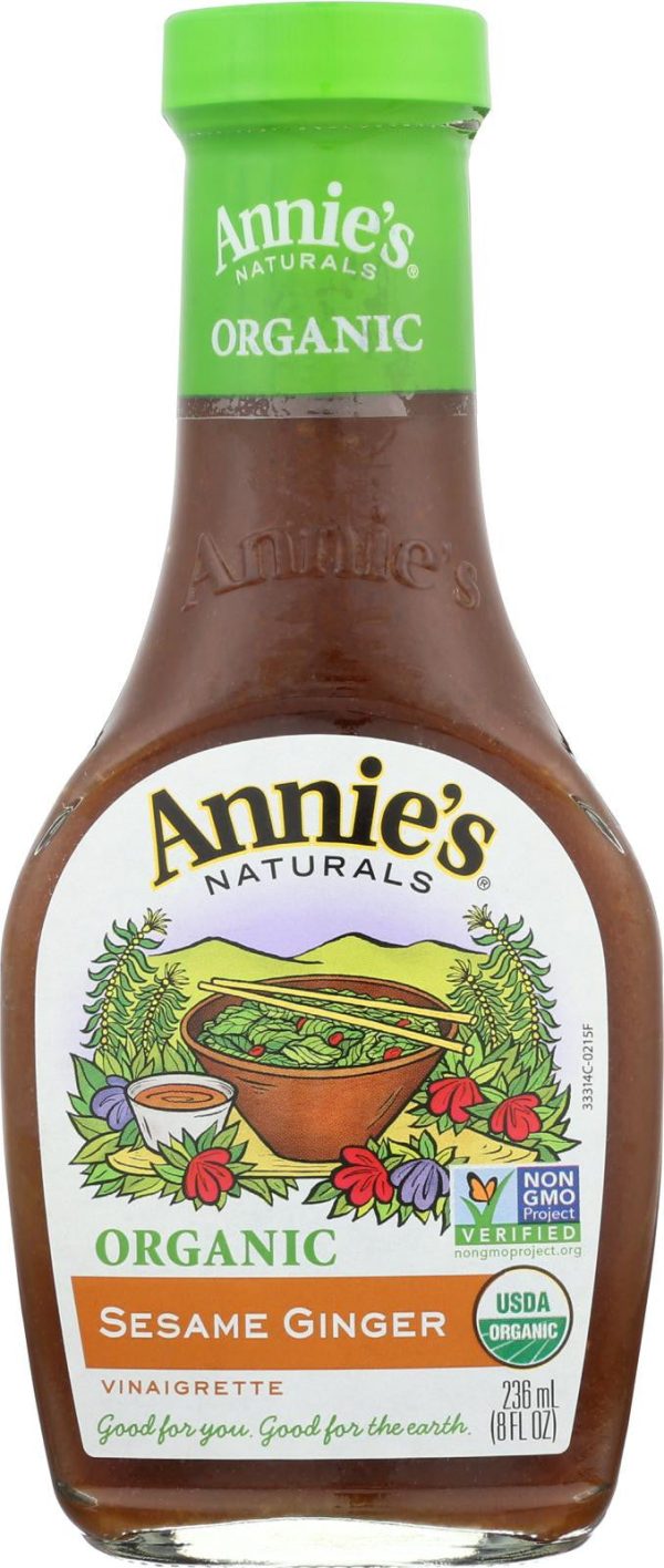 Annie s Naturals Vinaigrette Organic Sesame Ginger - Case Of 6 - 8 Fl Oz. Discount