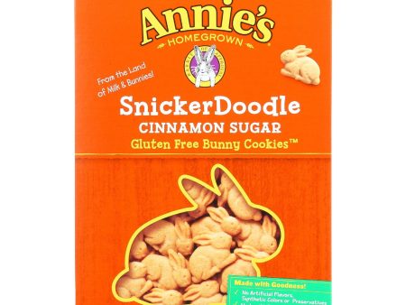 Annie s Homegrown Gluten Free Snickerdoodle Bunny Cookies Cinnamon Sugar - Case Of 12 - 6.75 Oz. Supply