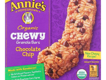 Annie s Homegrown Organic Chewy Granola Bars Chocolate Chip - Case Of 12 - 5.34 Oz. Cheap