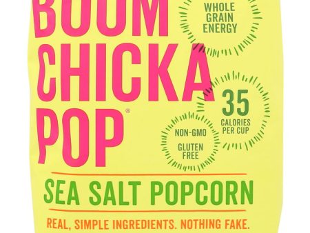 Angie s Kettle Corn Boom Chicka Pop Sea Salt Popcorn - Case Of 12 - 4.8 Oz. Fashion