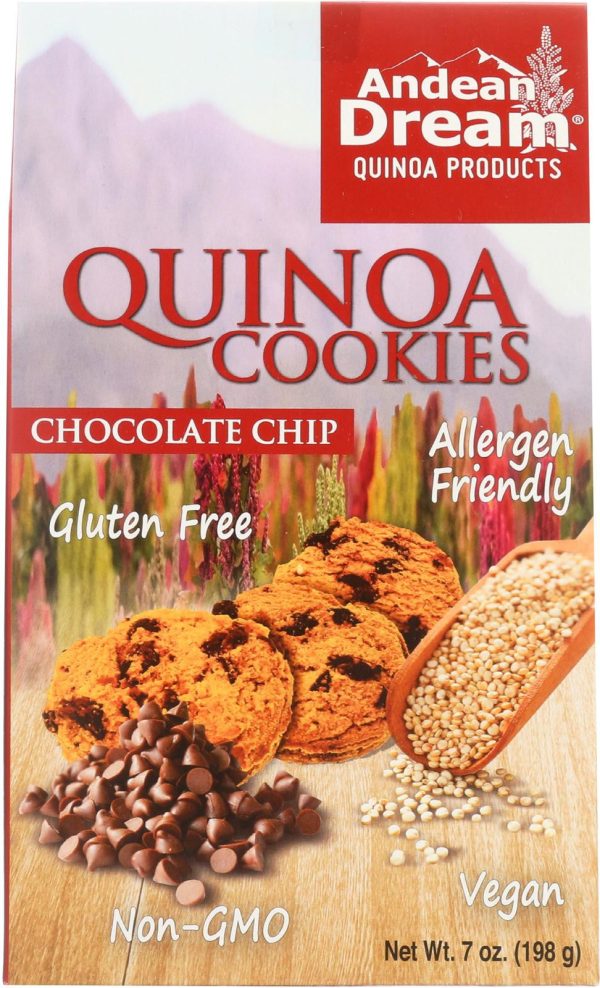 Andean Dream Gluten Free Quinoa Cookies Chocolate Chip - Case Of 6 - 7 Oz. Sale