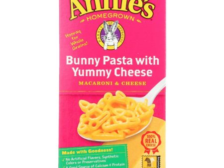 Annies Homegrown Macaroni And Cheese - Organic - Bunny Pasta With Yummy Cheese - 6 Oz - Case Of 12 For Sale