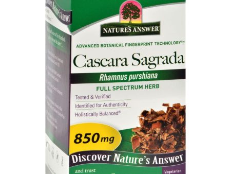 Nature s Answer Cascara Sagrada Bark - 90 Vegetarian Capsules Online Sale