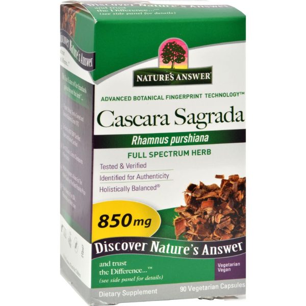 Nature s Answer Cascara Sagrada Bark - 90 Vegetarian Capsules Online Sale