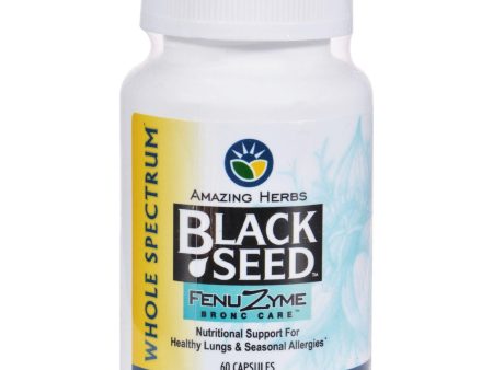 Amazing Herbs Black Seed Fenuzyme Bronc Care - 60 Capsules Discount