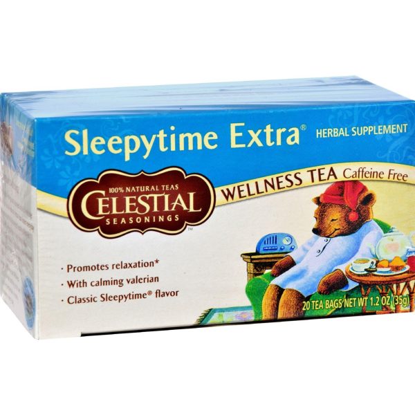 Celestial Seasonings Wellness Tea - Sleepytime Extra - Caffeine Free - 20 Bags on Sale