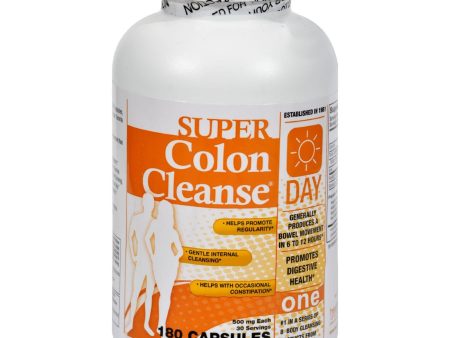 Health Plus Super Colon Cleanse Day Formula - 180 Capsules Fashion