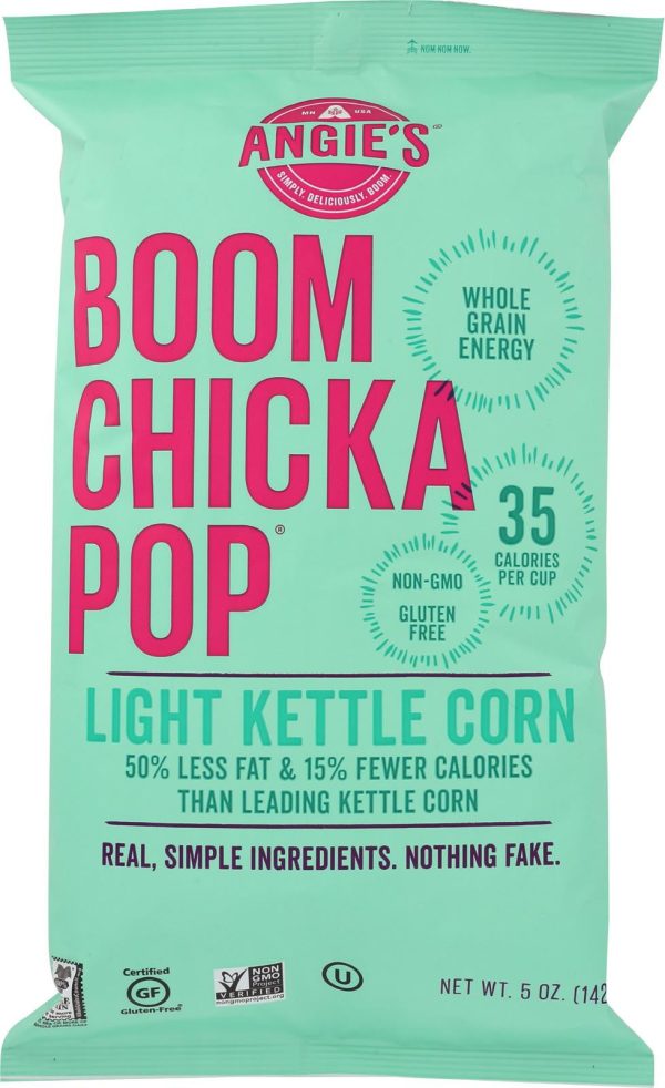 Angie s Kettle Corn Boom Chicka Pop Lightly Sweet Popcorn - Case Of 12 - 5 Oz. Supply