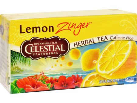 Celestial Seasonings Herbal Tea Caffeine Free Lemon Zinger - 20 Tea Bags - Case Of 6 Online