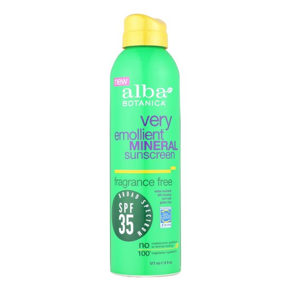 Alba Botanica Mineral Spray Sunscreen - Fragrance Free - Case Of 1 - 6 Oz. Online Sale